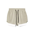 Shorts Academia Masculino Cáqui e Branco - FHPersonalShop